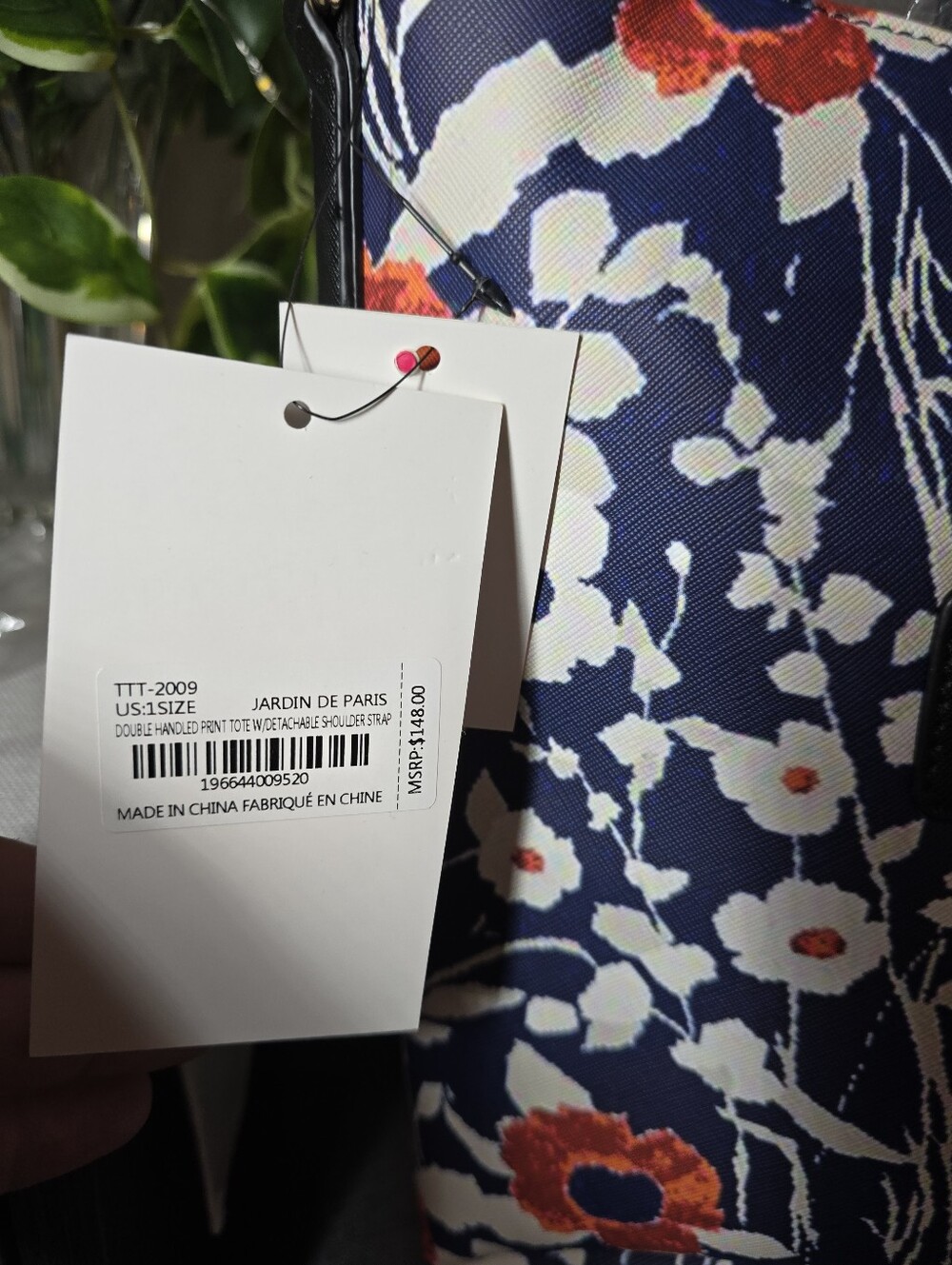 Trina Turk Large Tote Bag 'Jardin De Paris' Floral - Picture 9 of 14